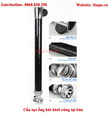 Cấu tạo ống hút khói cứng tại bàn