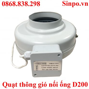 Quạt nối ống thống gió D200 tại Hà Nội