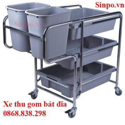 Địa chỉ bán xe thu gom bát đĩa thức ăn thừa tại Hà Nội