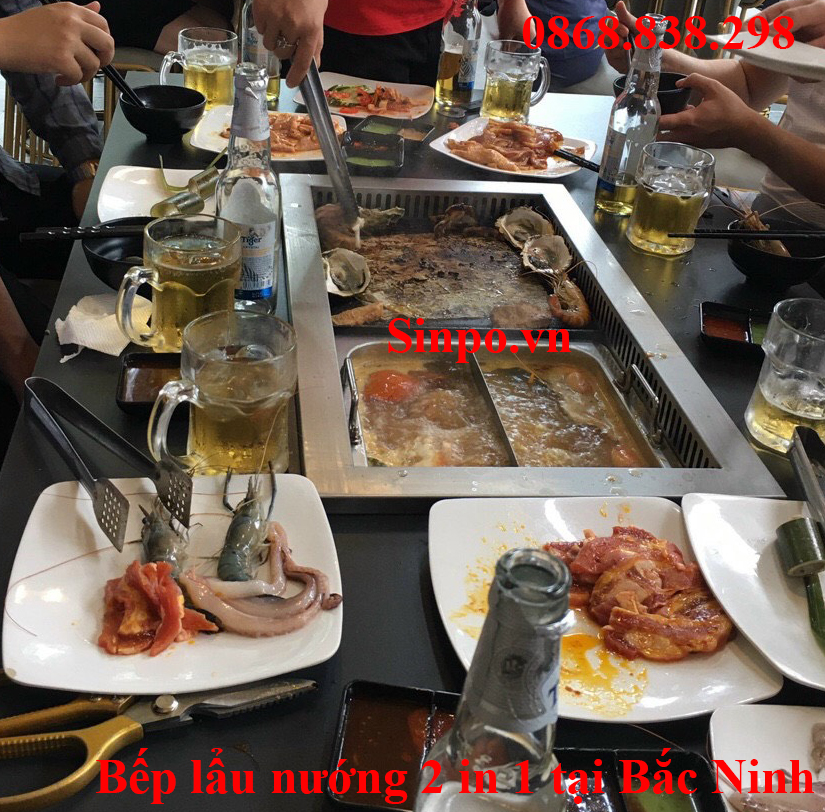 Hệ thống bếp lẩu nướng 2 in 1 tại Bắc Ninh