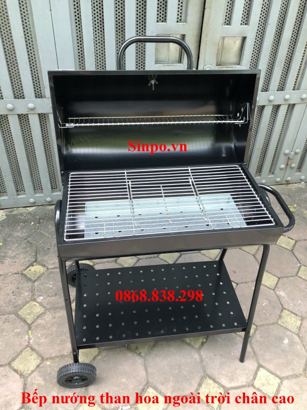 Lò nướng than BBQ ngoài trời dành cho gia đình giá rẻ Bếp nướng than hoa ngoài trời BBQ chân cao tại Hà Nội, Sài Gòn, HCM