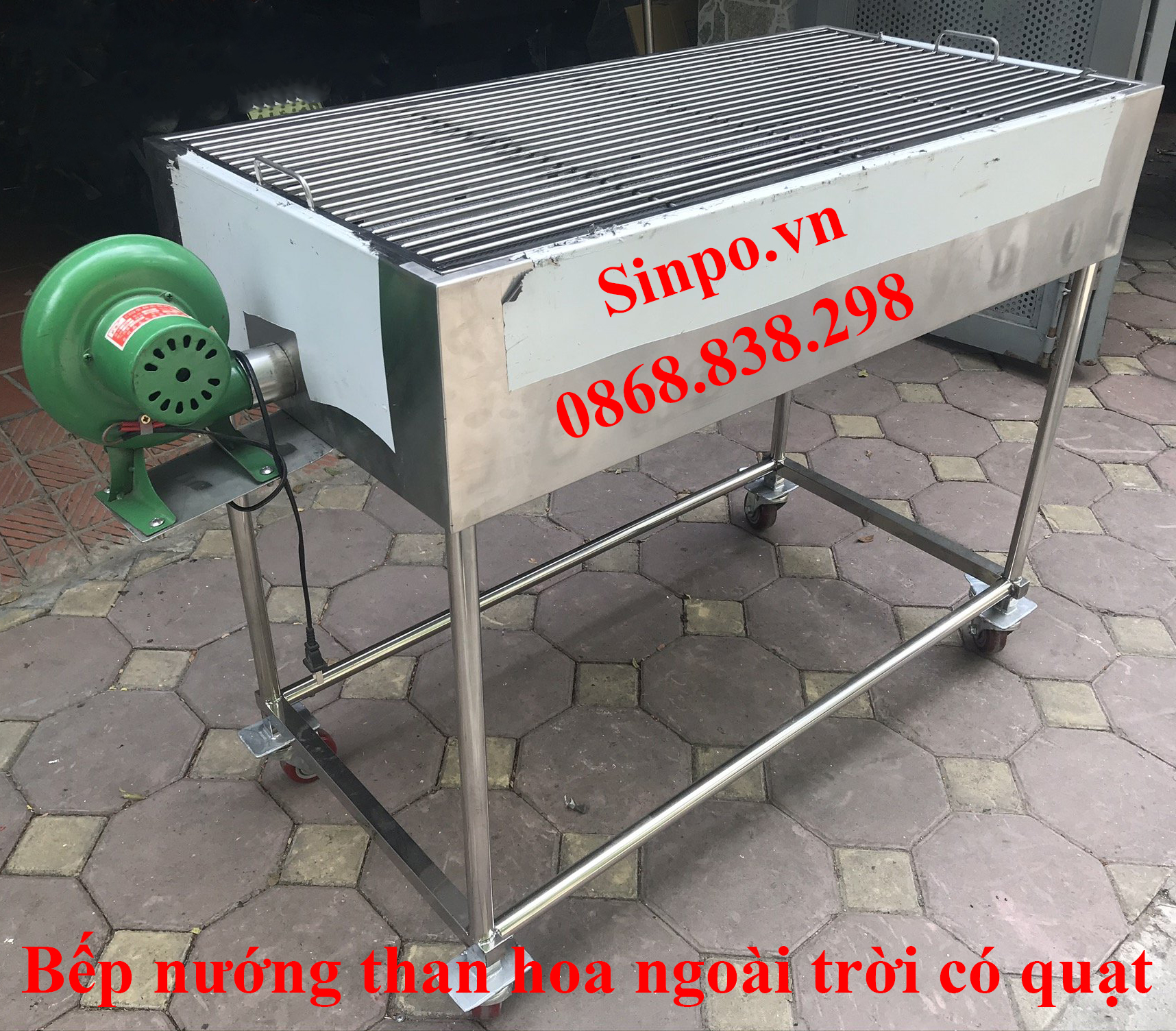 Cung cấp bếp nướng than hoa ngoài trời có quạt thổi than tại Bắc Ninh, Bắc Giang, Hà Nam, Nam Định , Quảng Ninh