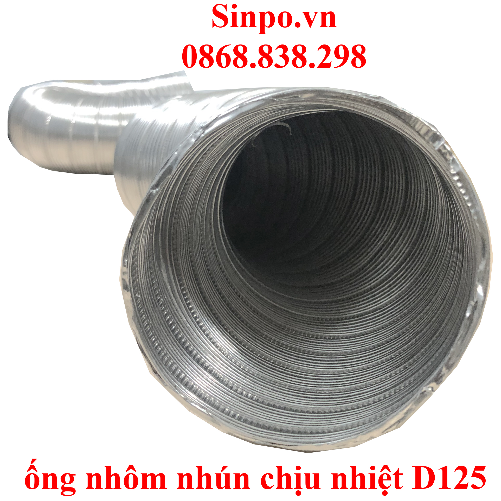 Cung cấp ống nhôm nhún chịu nhiệt D125 mm tại Hà Nội