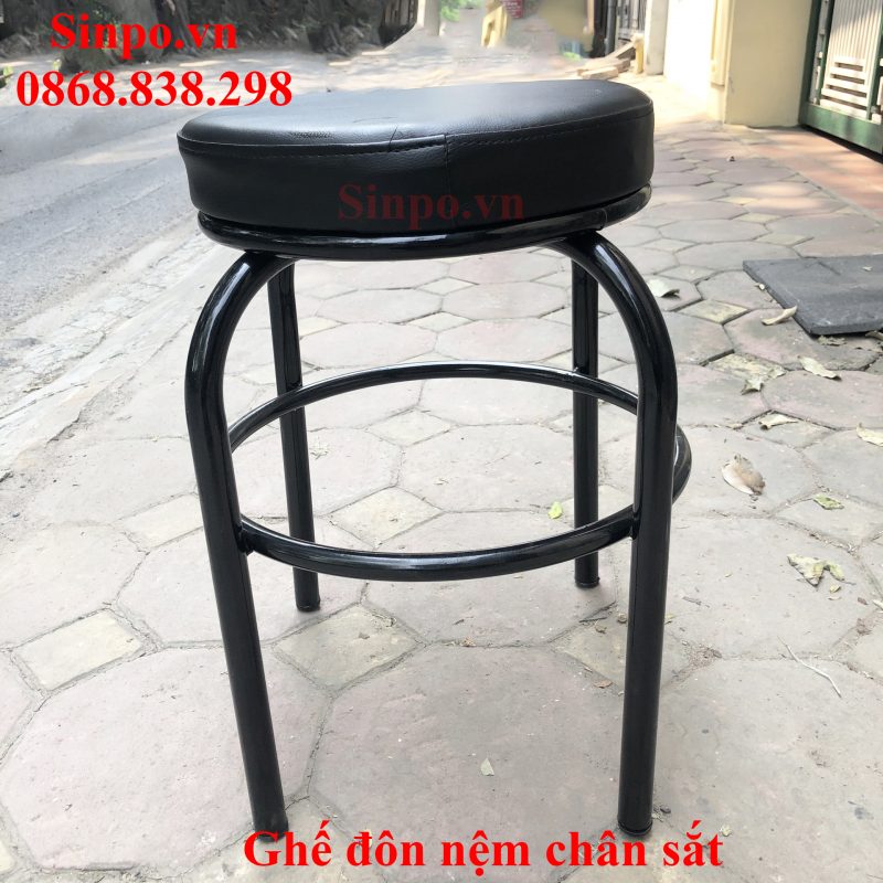 Ghế đôn mặt đệm tròn dành cho nhà hàng, quán ăn Giá bán ghế đôn nệm chân sắt giá rẻ, uy tín, chất lượng