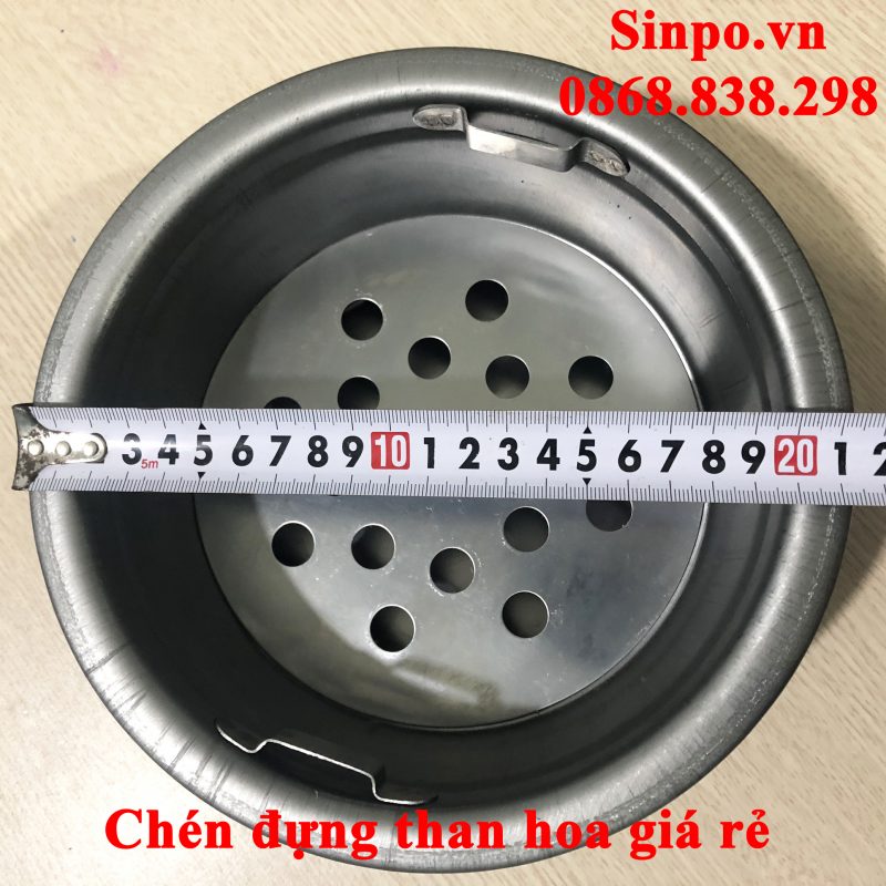 Chậu đựng than inox cho bếp nướng than hoa âm bàn nhà hàng Địa chỉ bán chén đựng than hoa giá rẻ