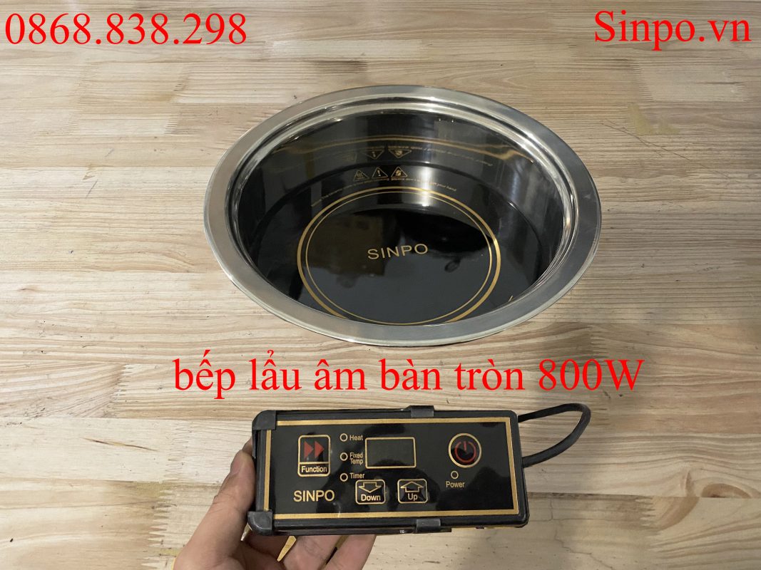 Bếp từ tròn đơn 800w dành cho nhà hàng, quán ăn tại Hà Nội Bếp lẩu âm bàn tròn 800W