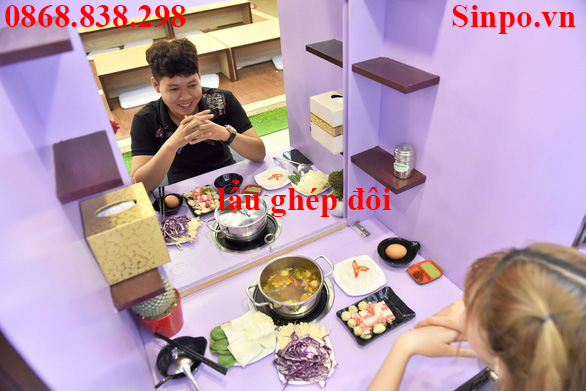 Bếp từ 1 người ăn âm bàn cho nhà hàng giá rẻ tại Hà Nội Lẩu ghép đôi