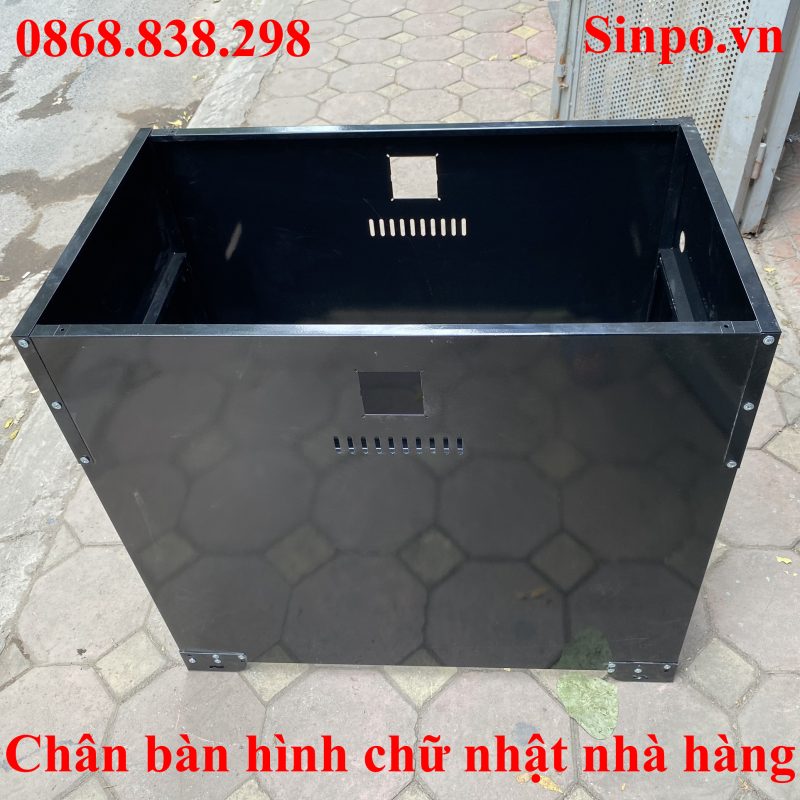 Hộp chân bàn nhà hàng lẩu nướng BBQ giá tốt tại Hà Nội Chân bàn hình chữ nhật nhà hàng