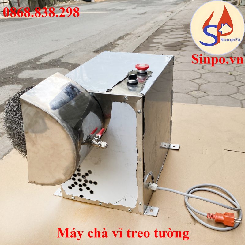 Máy trà vỉ nướng inox cho nhà hàng, quán nướng BBQ Máy chà vỉ nướng treo tường