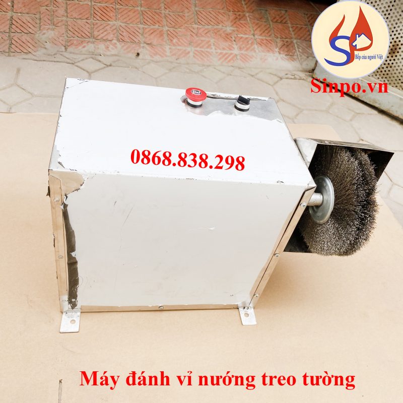 Máy trà vỉ nướng inox cho nhà hàng, quán nướng BBQ Máy đánh vỉ nướng treo tường