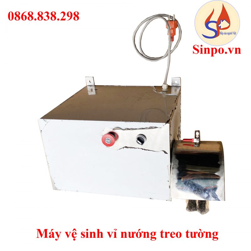 Máy trà vỉ nướng inox cho nhà hàng, quán nướng BBQ Máy vệ sinh vỉ nướng treo tường