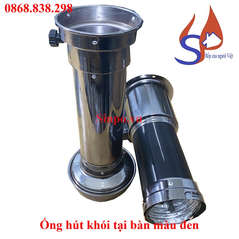 Ống hút khói loại mềm màu đen tại bàn