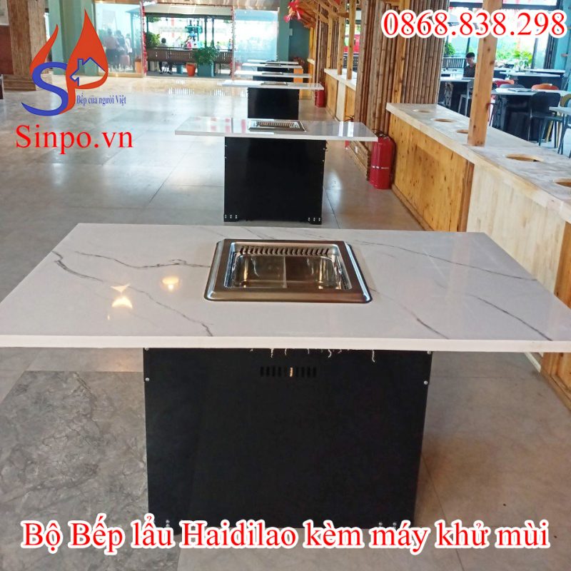 Bộ bếp lẩu âm bàn cao cấp cho nhà hàng