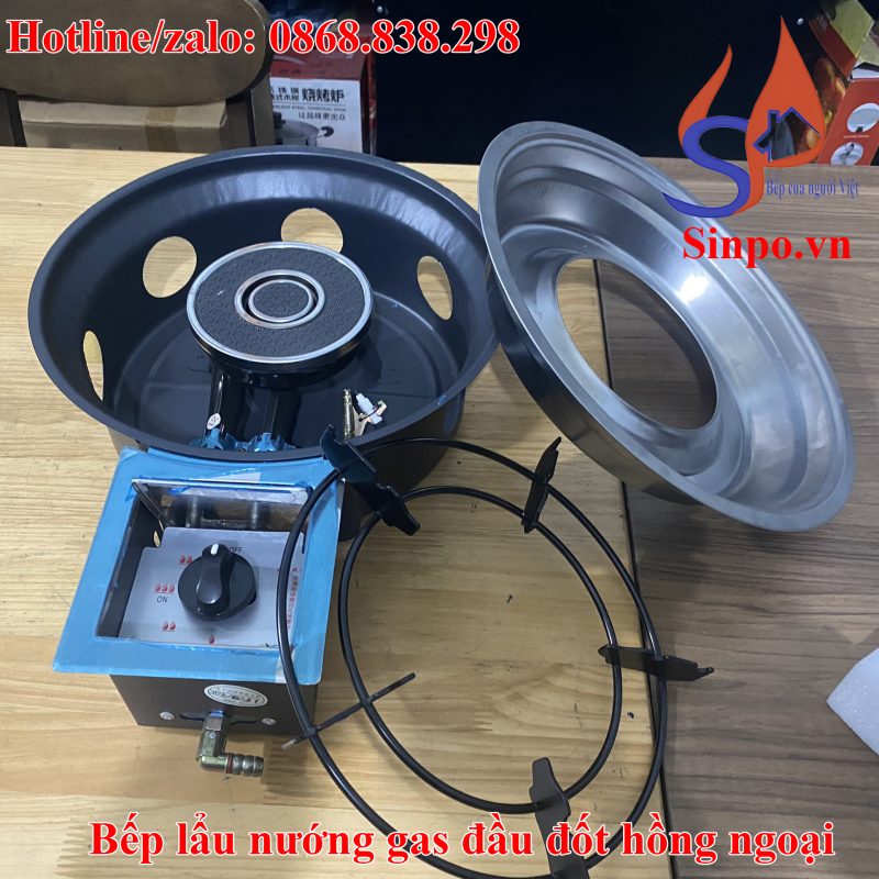 Bếp lẩu nướng gas đầu đốt hồng ngoại