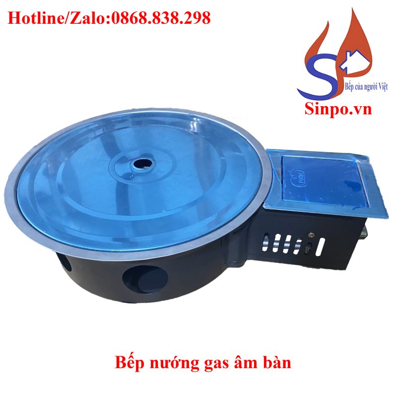 Bếp ăn lẩu bằng gas âm bàn cho nhà hàng tại Hà Nội Bếp nướng gas âm bàn