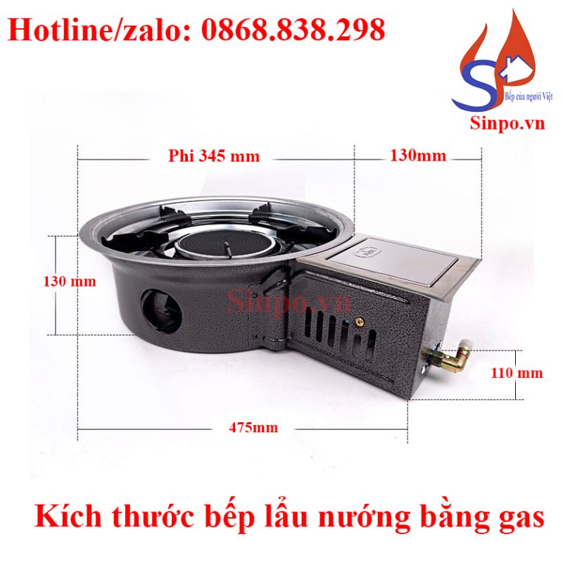Bếp gas lẩu nướng âm bàn nhà hàng