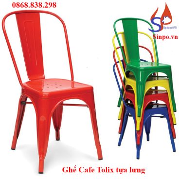 Ghế cafe Tolix tựa lưng