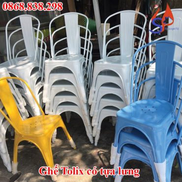 ghế tolix có tựa lưng