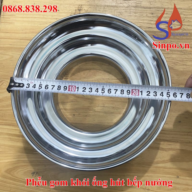 Chụp gom gió ống hút khói cho nhà hàng, quán ăn nướng BBQ Phễu gom khói ống hút bếp nướng