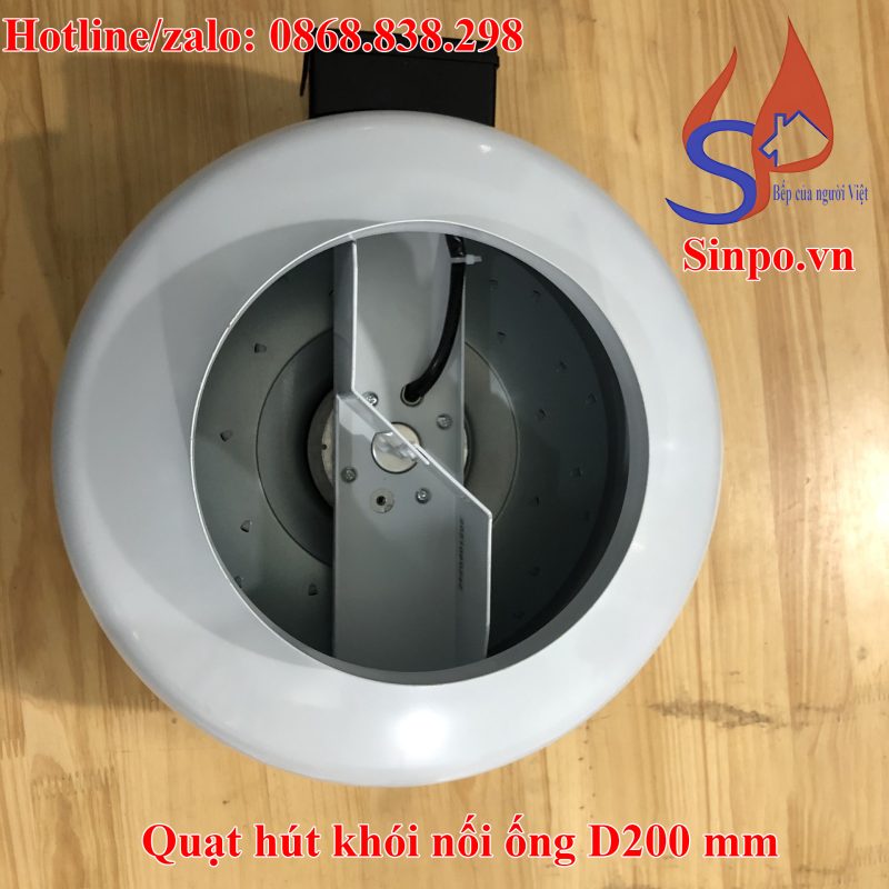 Quạt hút khói nối ống D200 mm