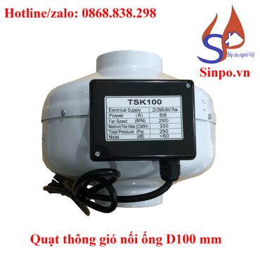 Quạt thông gió nối ống D100 mm