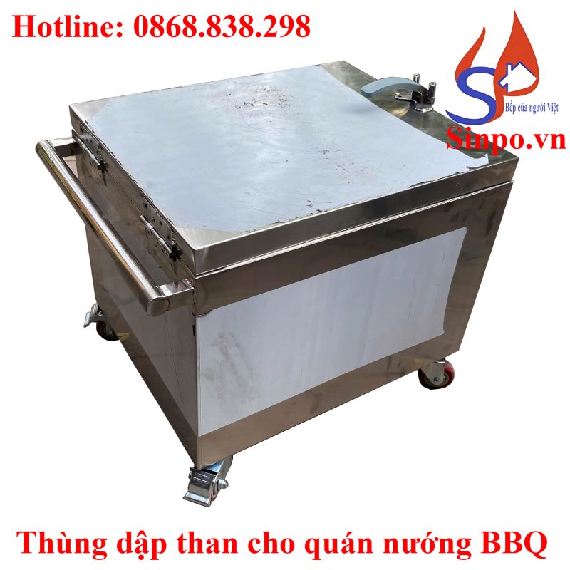 Thùng dập than cho quán nướng BBQ