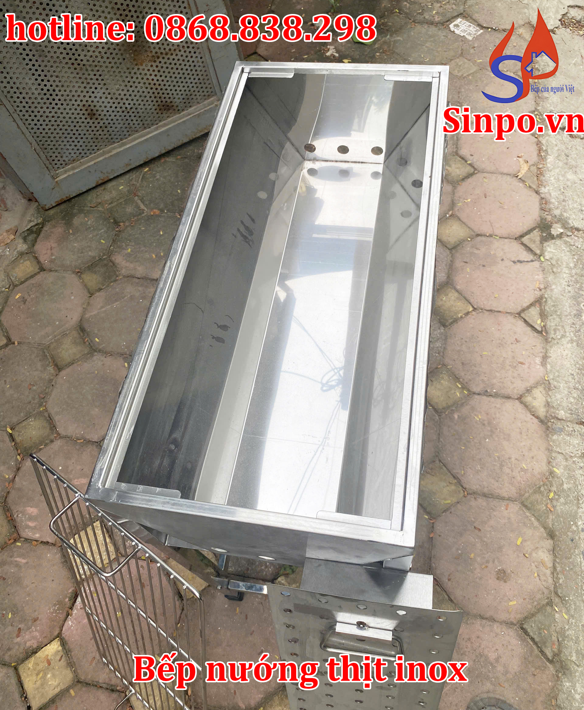 Lò nướng than inox, Bếp nướng than hoa ngoài trời cho gia đình, homestay,.. Bếp nướng thịt inox