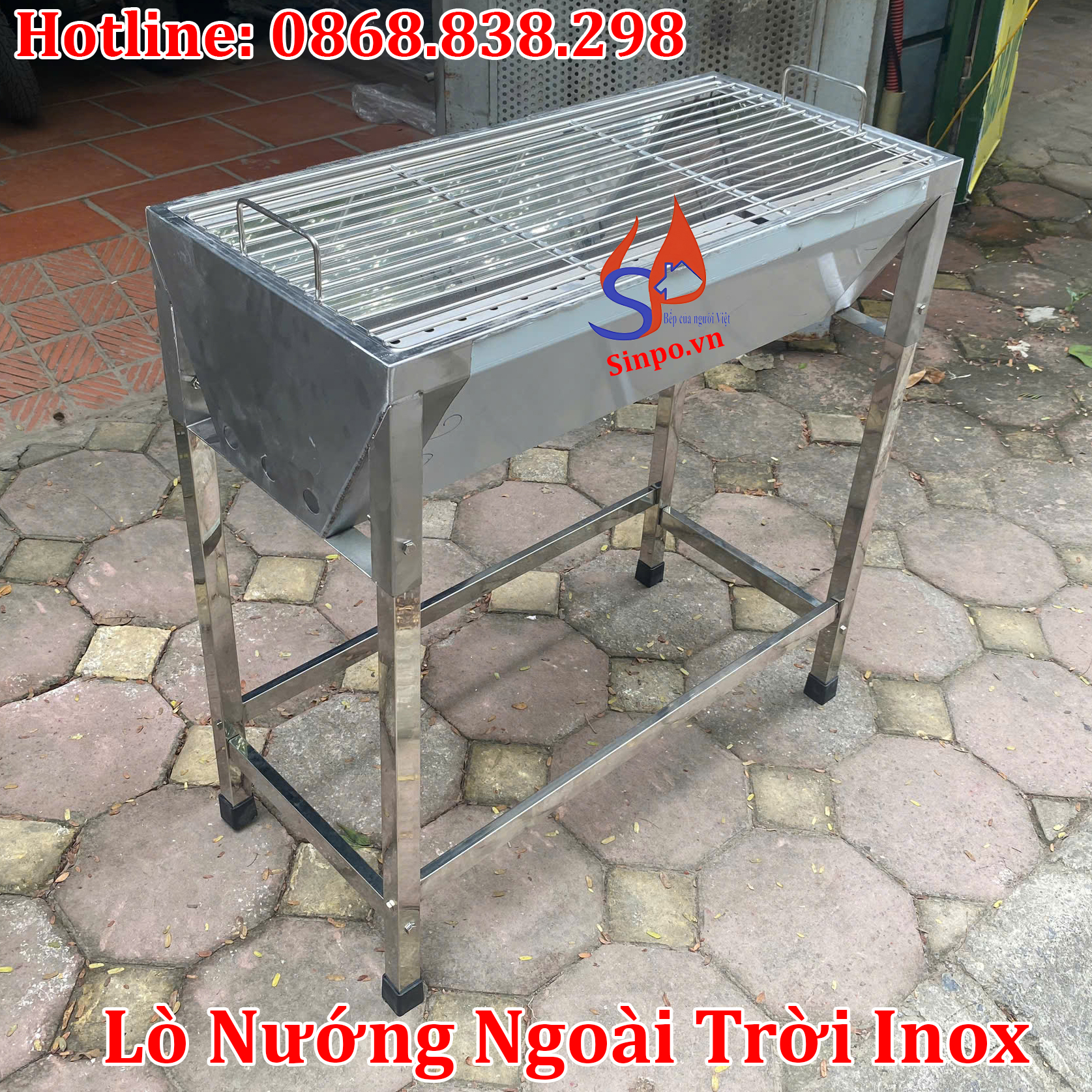 Lò nướng than inox, Bếp nướng than hoa ngoài trời cho gia đình, homestay,.. Lò nướng ngoài trời inox