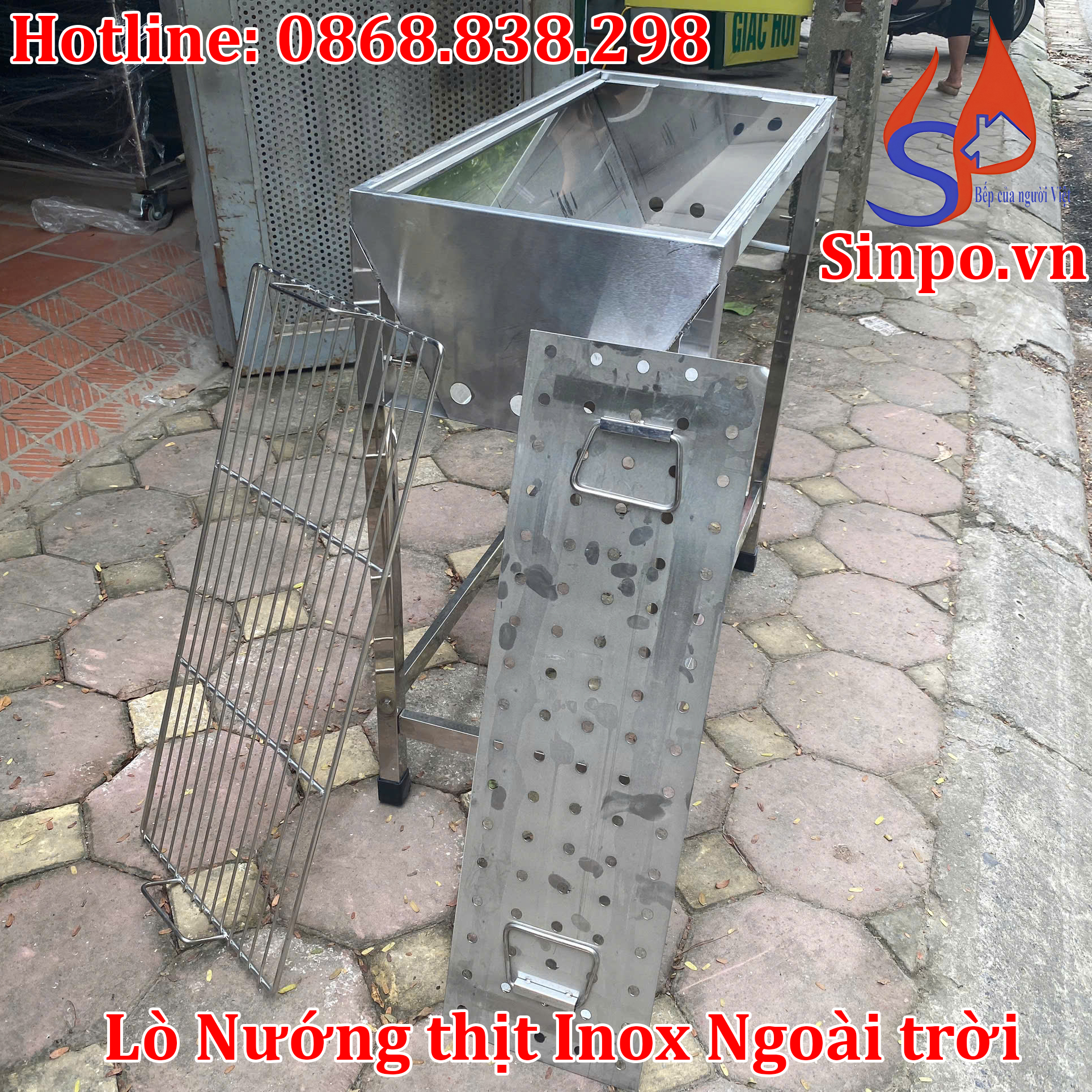 Lò nướng than inox, Bếp nướng than hoa ngoài trời cho gia đình, homestay,.. Lò nướng thịt inox ngoài trời